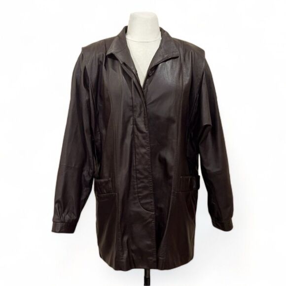Vintage Deerskin Trading Post Brown Leather Jacket 12 - Picture 1 of 16